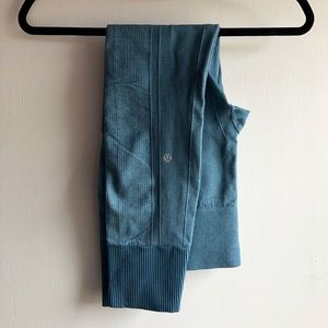 Lululemon Teal Ribbed Leggings (Full Length)